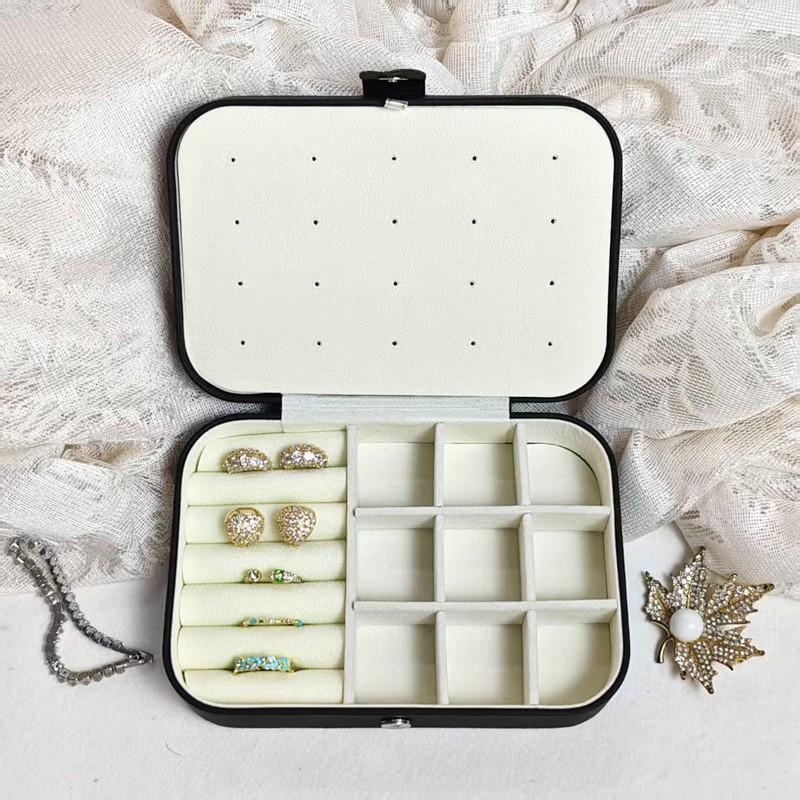 Portable Jewelry Storage Box Travel Small High-end Exquisite Large-capacity Earrings Ring Antioxidant Jewelry Box