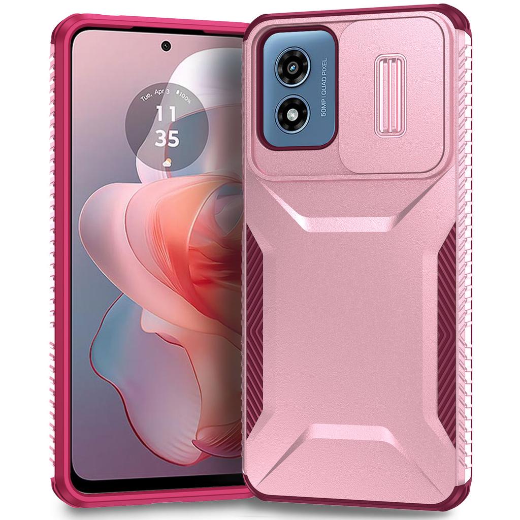 For Motorola Moto G Play (2024) 4G/G22 Case Slide Lens Protection TPU+PC Shockproof Phone Cover