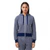 Womens/Ladies All-Over Print Ribbed Regular Full Zip Hoodie
