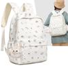 Cute Printed Backpack with Front Pocket and Side Pockets for Students and Daily Use