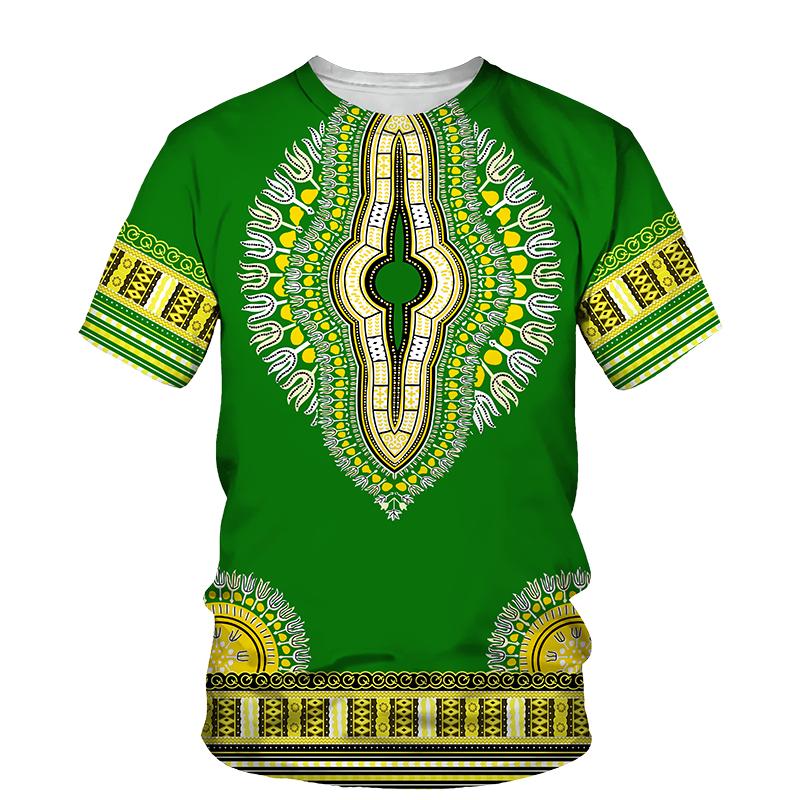 Nation Clothing Kids Retro Round Neck T-Shirt 3D Printing Casual Street Fashion Trend Summer Boys Girl Tops Tees