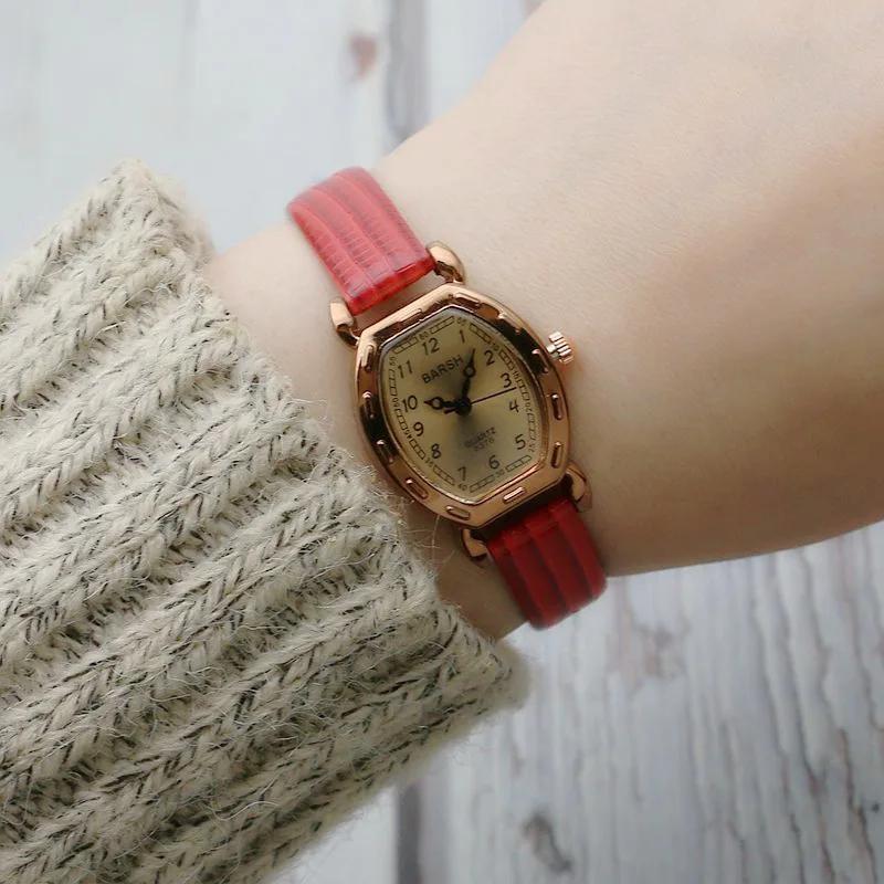 

Повседневные женские овальные кварцевые часы Женские часы Женские часы Кожаный ремешок Наручные часы Relogio Feminino Дропшиппинг