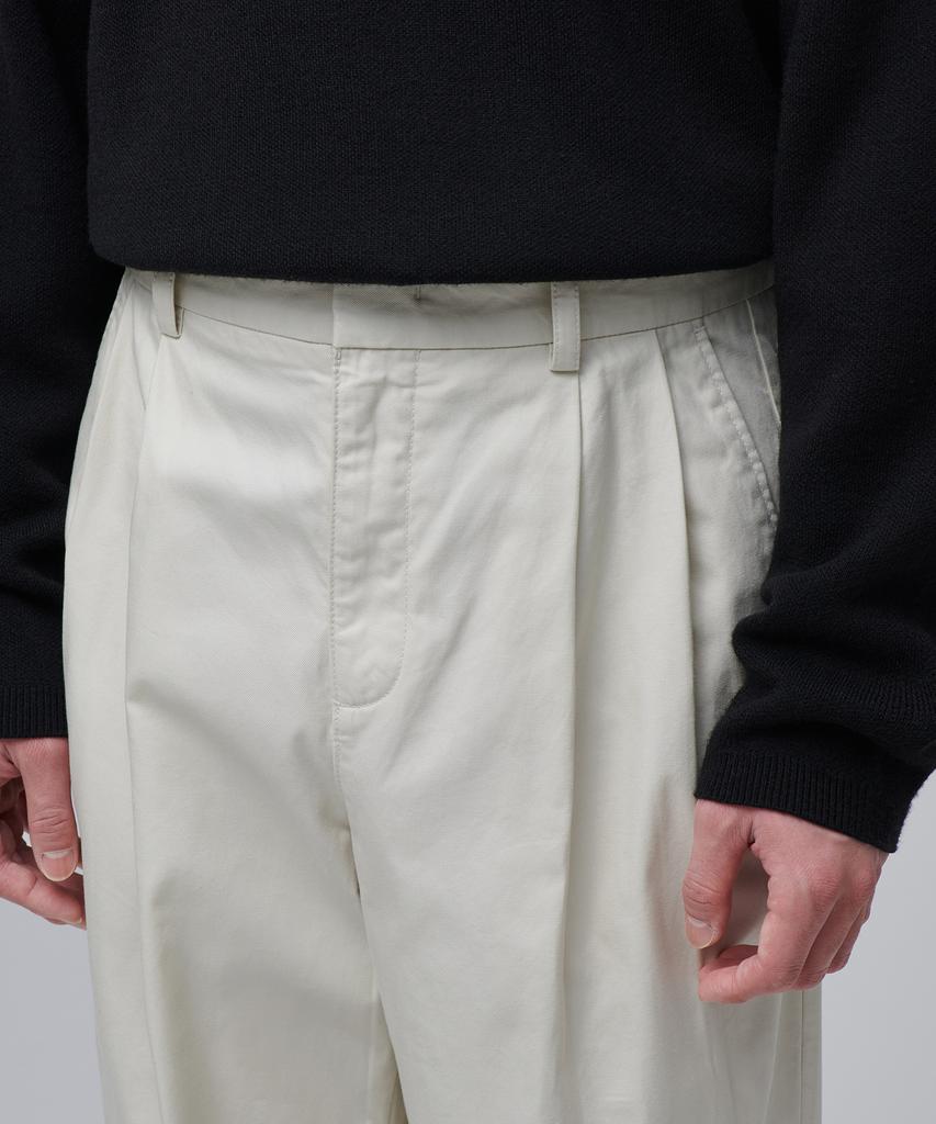 Musinsa Standard Semi-Balloon Belted Chino Pants [Cream]