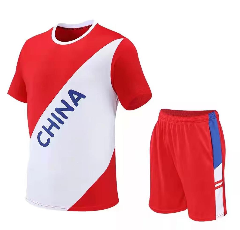 2208 Short Sleeve Suit Running Suit Men'S And Women'S Sportswear Training Suit Mountain Climbing Casual Side Pocket M-5Xl