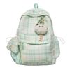 Schoolbag Schoolbag Junior High School Girls Japanese Ins Retro Plaid College Students Simple and Versatile Korean Version High School Backpack Women