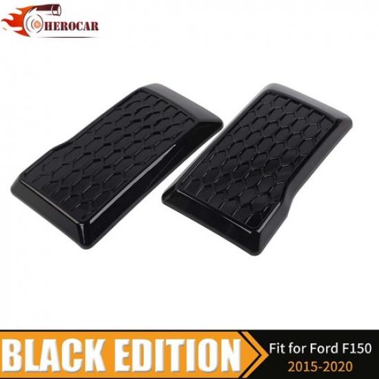 2Pcs Front Bumper Guards Pads Cover Cap Trim For Ford F150 2015-20 Gloss Black