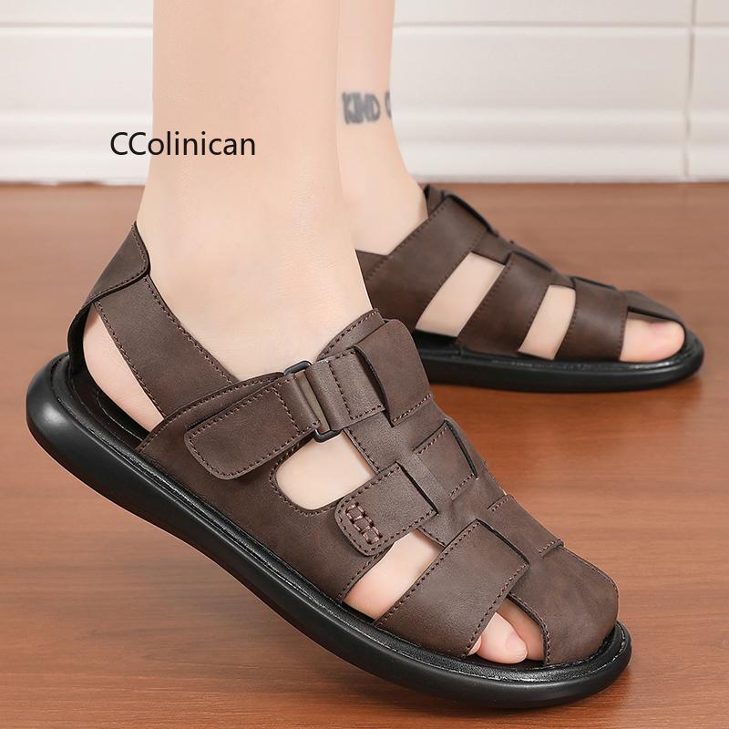 Hot Work Handmade Summer Light Fashion Men Casual Shoes Outdoor Travel Beach Men Sandals Comfortable Slippers Designer Sandals