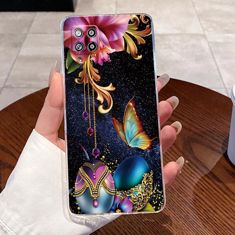 Case For Samsung Galaxy A42 M42 M32 M22 F22 Capa Clear Silicone Shells Soft TPU Back Cover Cute Rabbit Cat Dinasaur Phone Case