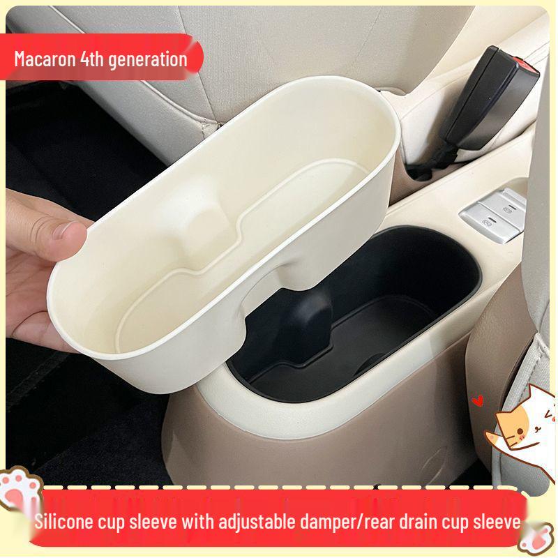 Wuling MINI Macaron 4th Gen Beige Center Console Cup Holder Storage Box