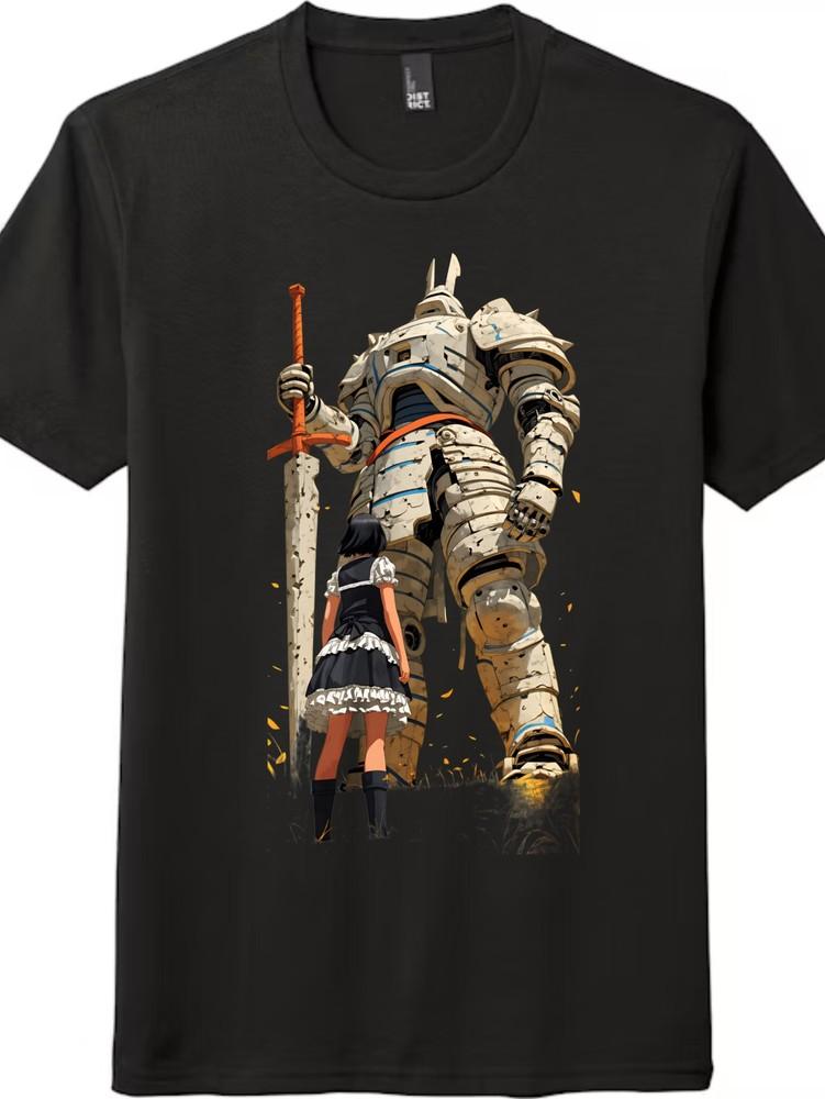 

Аниме Футболка с графикой Механическая горничная Унисекс Модная Повседневная Досуговая и Фандом-ориентированная Футболка 2XL