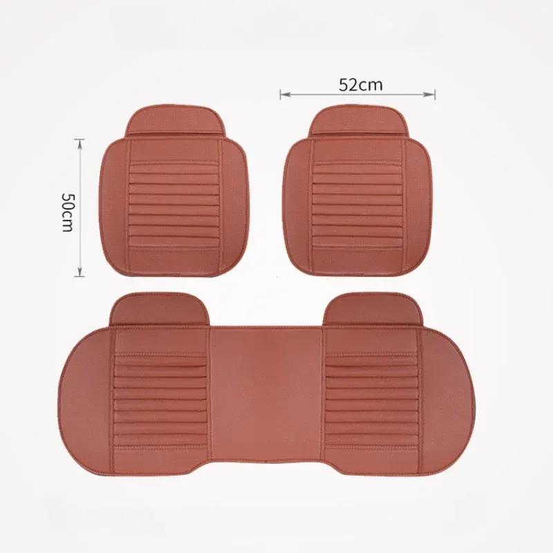 Coprisedile universale per auto, traspirante, in pelle PU, per cuscino per sedia da auto, coprisedile anteriore per auto, tappetino antiscivolo per quattro stagioni
