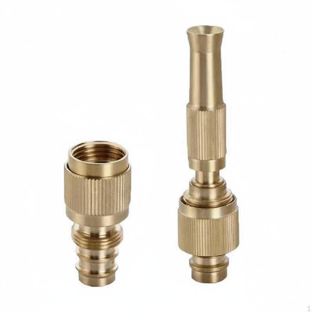 Brass Water Universal Connector High Pressure Hose Nozzle Heavy Duty Adjustable Spray for
