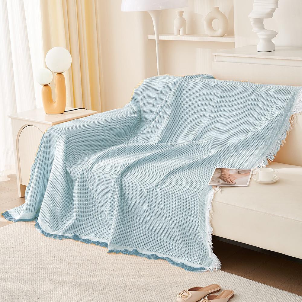 

Эластичный чехол на диван Полное покрытие Водонепроницаемый протектор для дивана Скандинавский стиль Всесезонное одеяло для кемпинга 90x90