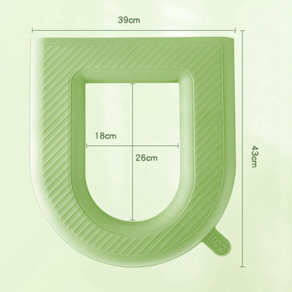 

1pcs High Foam Waterproof Toilet Seat Wash-Free Washable Toilet Seat Cover Toilet Seat in Winter Lovely Wind зелёный