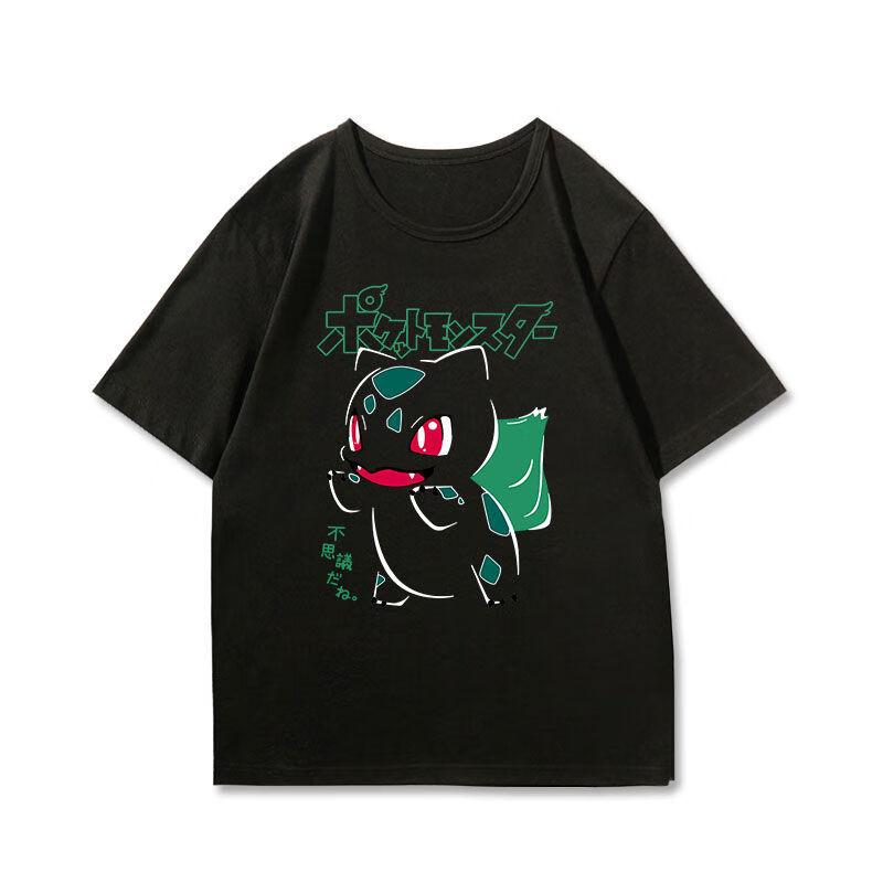Pokémon Anime Printing Oversized Cotton Tshirt Men and Women Breathable Fashion Leisure Y2K Short Sleeve Summer Tshirt Unisex