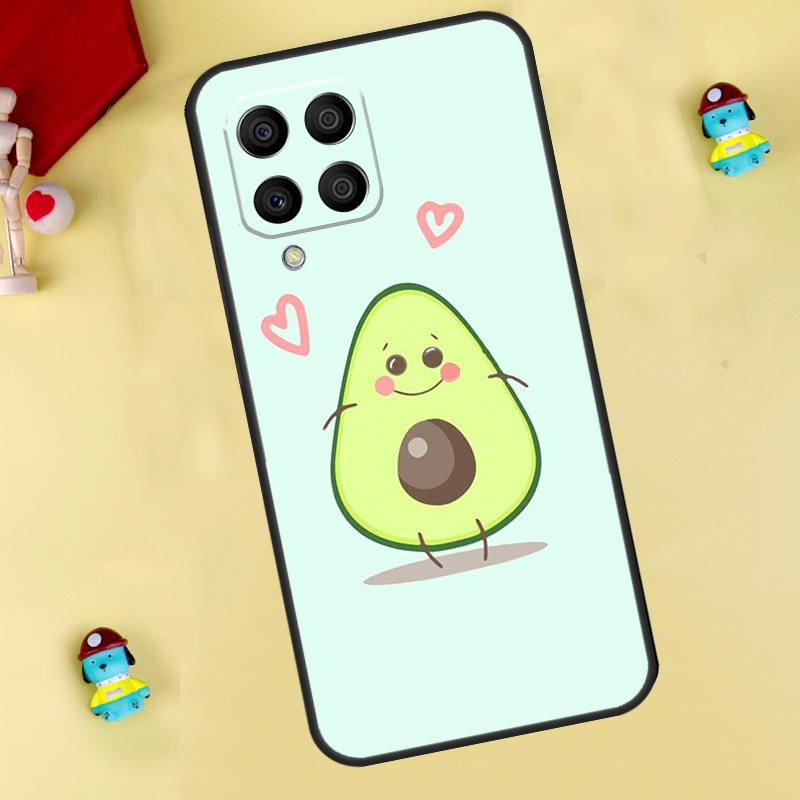 Süße Cartoon-Avocado Fitness-Hülle für Samsung Galaxy M35 M55 M15 M11 M12 M13 M14 M06 M16 M36 M56 M31 M53 M32 M52 M34 M54