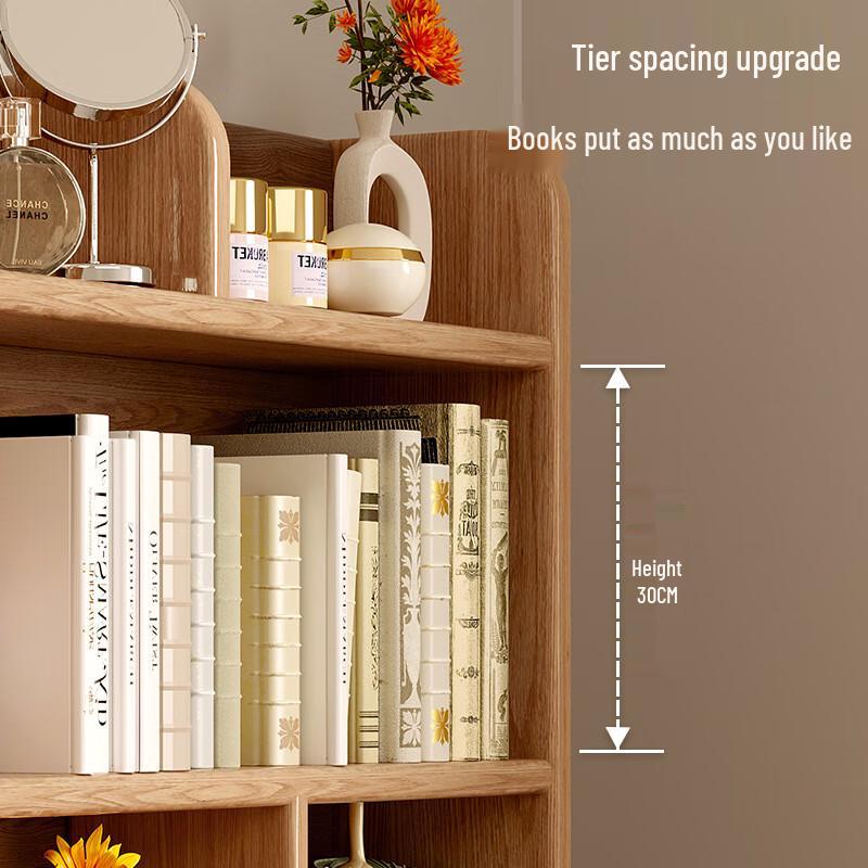 Chang Baosen 3-Tier Solid Wood Desktop Bookshelf