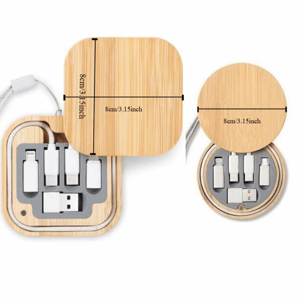 Travel Case Six-in-One Charging Cable 60W Power USB Adapter Kit Type-C Cable Multi Device Charging