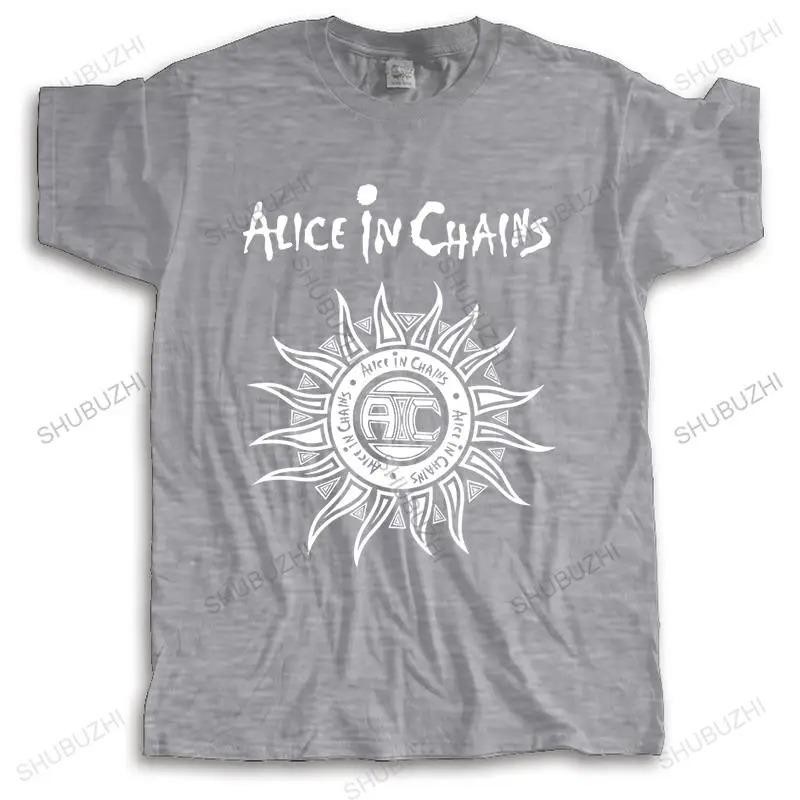 Men Crew Neck Tops fashion Cotton Tshirt Alice in Chains Sun Logo Men's unisex t-shirt casual loose style tops Bigger size