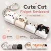 Decompression Button Cute Cat Kitten Keycap Keyboard Button Squeeze And Pinch Music Pendant Keychain Pendant for Friends Gift