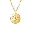 Birth Flower Pendant Necklace Women Stainless Steel Flora Gladiolus Poppy Peony Rose Daisy Necklace Personalized Jewelry