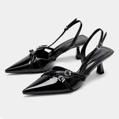 Fashion New High Heels Sandals Women Shoes Spring Summer Footwear Pointed Toe Party Ladies Shoes Fashion Buckle Strap Female Pumps