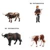 Educational Toy Animal Model Simulation Farm Animal Figures Kid's Gift Plastic Material Cow Category 14x8cm Size