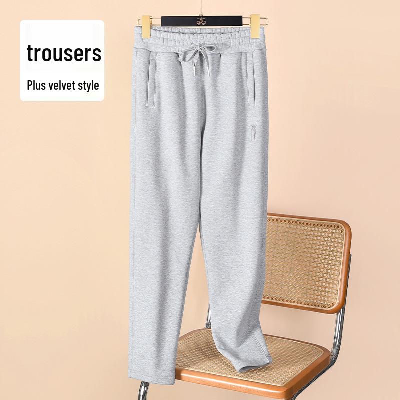 Dámské zeštíhlující fleecové tepláky: Rovné nohavice, Ležérní, Podzim/Zima 2025