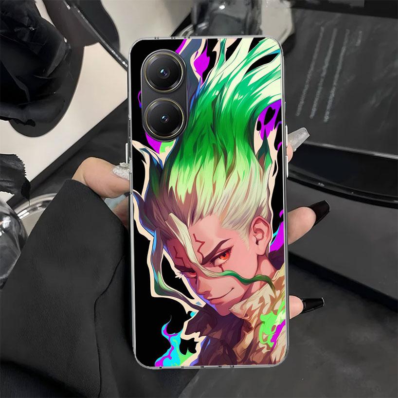 D-Dr Stone Anime Phone Case for Xiaomi Poco X7 X6 X5 X3 Pro X4 Nfc F7 Ultra F6 F5 F4 Gt M6 M5S M4 M3 Soft Silicone Cover X7 X6 X