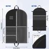 Garment Bags for Travel Clothes Dust Cover Hanging Garment Bags for Men Double Sides Zipper Large Pockets Storage Bag Closet Clo