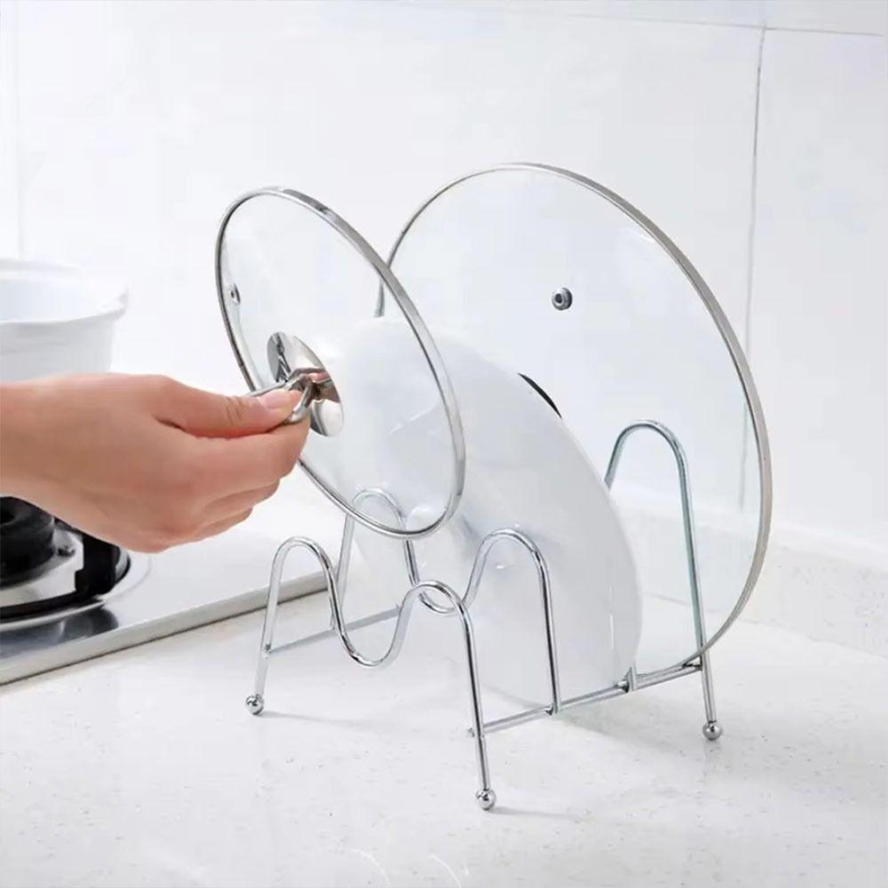 Multi-Layer Cutting Board Storage Rack Space-Saving Kitchen Shelf Durable Pot Lid Organizer  Home