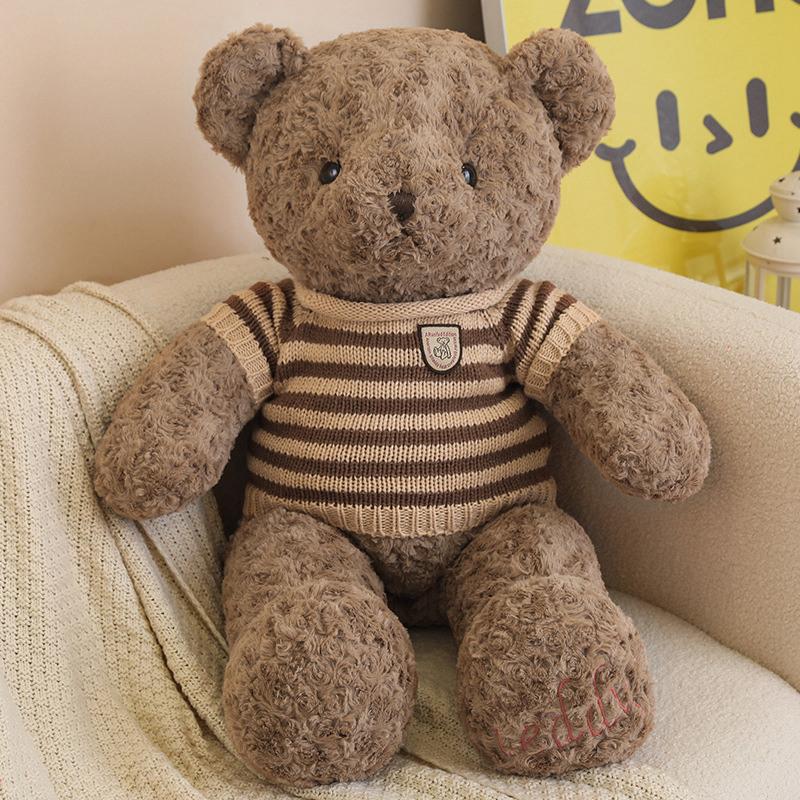 

Большая кукла плюшевый мишка в одежде, мягкая игрушка, большая кукла мишка для обнимашек, тряпичная кукла для девочки, подарок на день рождения 80cm（1.1kg）