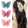 Oversized Double-Layer Frosted Butterfly Hair Claw Clip for Women