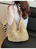 2026 Trendy Large Capacity Woven Tote Backpack - Summer Essential Student Shoulder Bag