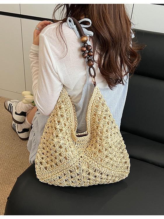 2026 Trendy Large Capacity Woven Tote Backpack - Summer Essential Student Shoulder Bag