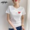MJ STYLE Women's Slim Fit Crew Neck Short Sleeve T-Shirt