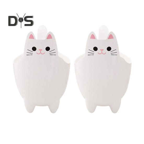 2ks odpadkových košů Držáky per Velkokapacitní Hladké okraje Bez otřepů Kreslený tvar kočky Ministolek Odpadkové koše Úložné kbelíky