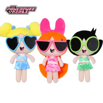 23cm 35cm Cartoon Anime Powerpuff Girls Plush Toys Cute Beach Dress Stuffed Dolls For Girls Gift