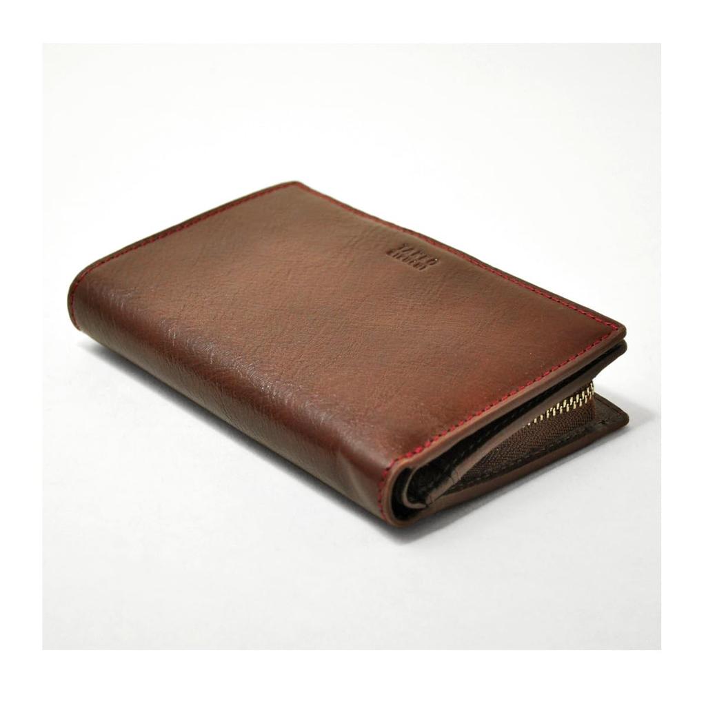 Middle Wallet Bifold Wallet Genuine Leather Our Limited Custom Model Tritoni Chocolate [Takeokikuchi] Men's TKW-00421 [12]