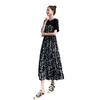 2025 Sommer Hepburn Stil Hohe Taille Blumen Midikleid - Schlankmachend, Kurzarm