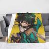 My Hero Academia Blanket Fleece Textile Decor   Multifunction Soft Throw Blanket for Home Travel Bedding Throws