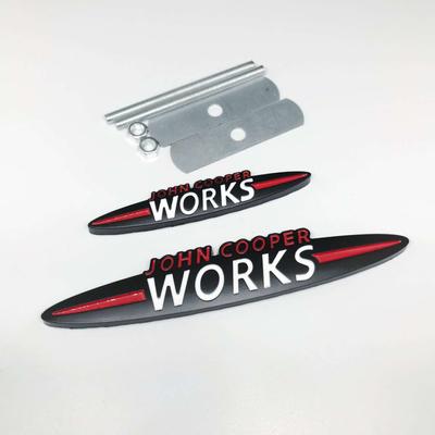 Black Car Chrome Metal Mini JCW Sticker Front Grille Badge Emblem For Mini Cooper S JCW F54 F55 F56 F60 R50 R55 R56 R53
