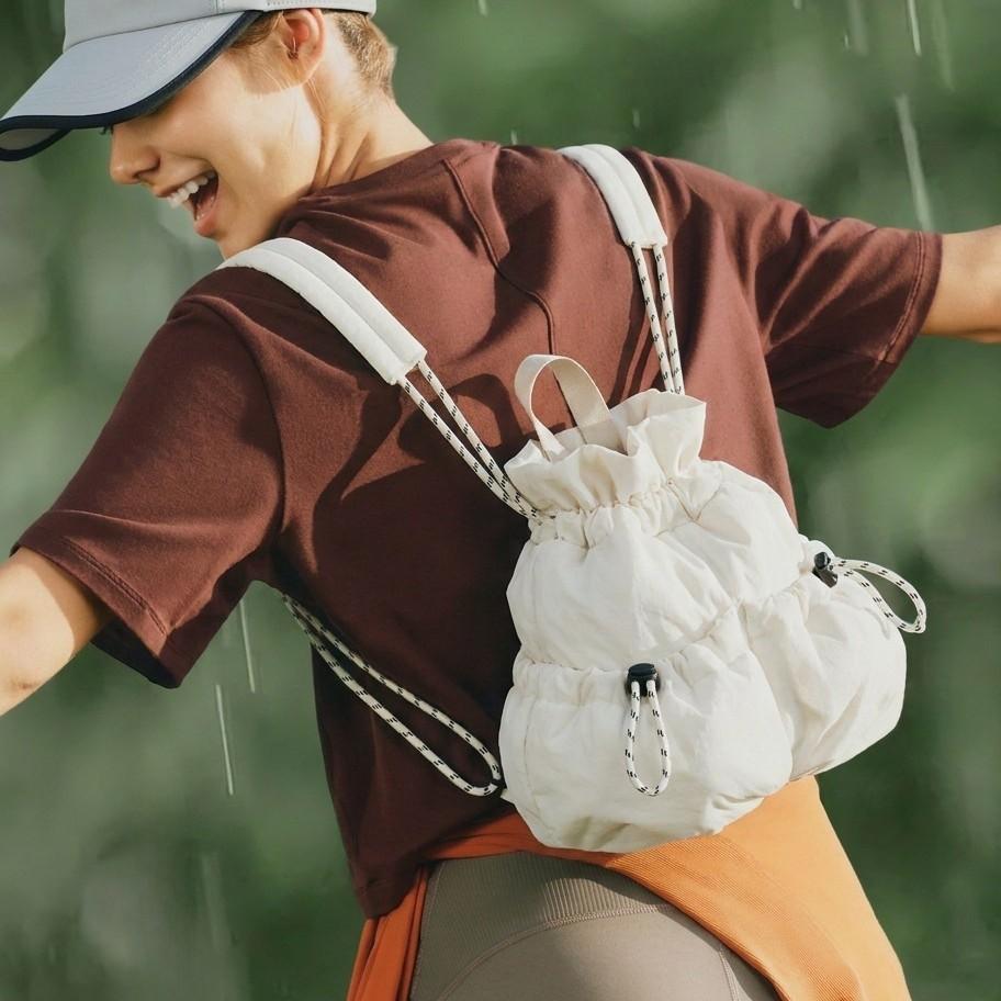 Minimalist Cloud Shape Nylon Mini Backpack For Casual Travel And Daily Use