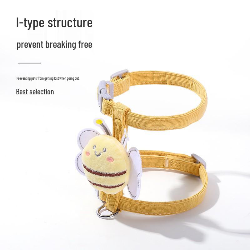 Little Bee Cat & Small Dog Harness and Leash Set