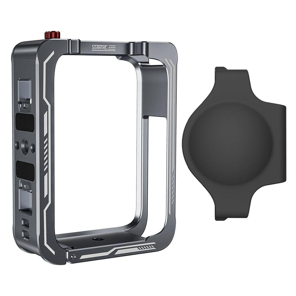 Metal Rabbit Cage Protective Bezel with Cold Shoe Mount Action Camera Rabbit Cage for DJI OSMO 360 Panoramic Action Camera