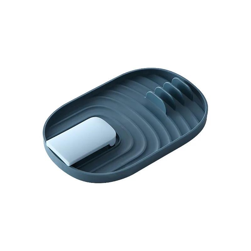 Multifunction Ladle Spoon Rest Holder Utensil Organizer Spatula Holder Racks Pot Lid Storage Pad Kitchen Storage Shelf Plastic