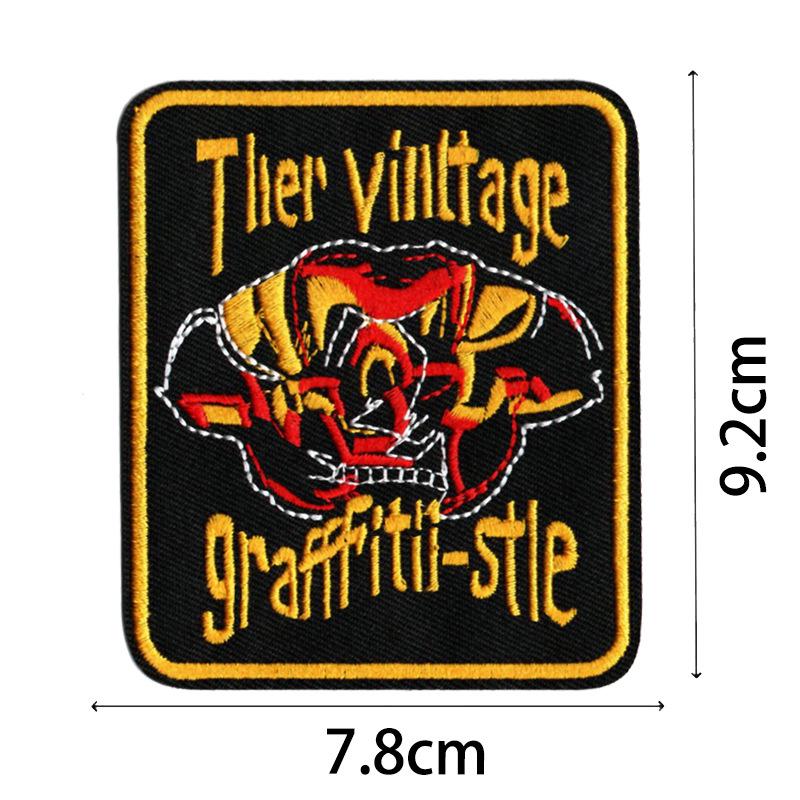 Skull Punk Embroidered Patch for Clothing & Accessories