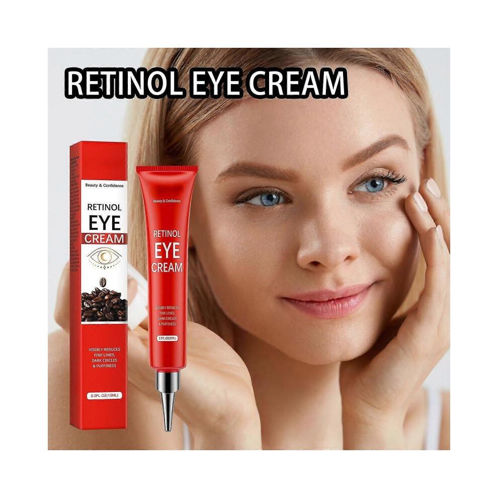 Retinol Caffeine Eye Cream, Eye Cream for Dark Circles and Puffiness, Anti-Aging Eye Cream, Reduce Fine Lines