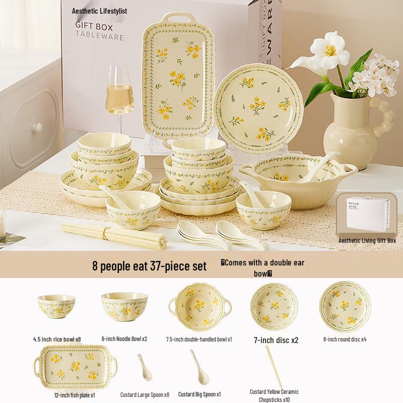Hanyou Cream Style Ceramic Dinnerware Set