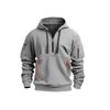 Herren American Hot Style Frühling/Herbst Hoodie mit Reißverschluss, Taschen und Banddetails
